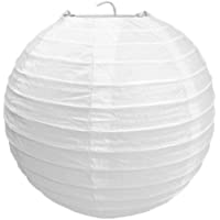 Los mejores  - Puwind Pantalla para lámpara de papel de bambú- estilo acanalado- 30 cm- forma redonda- para decoración de luz del hogar…